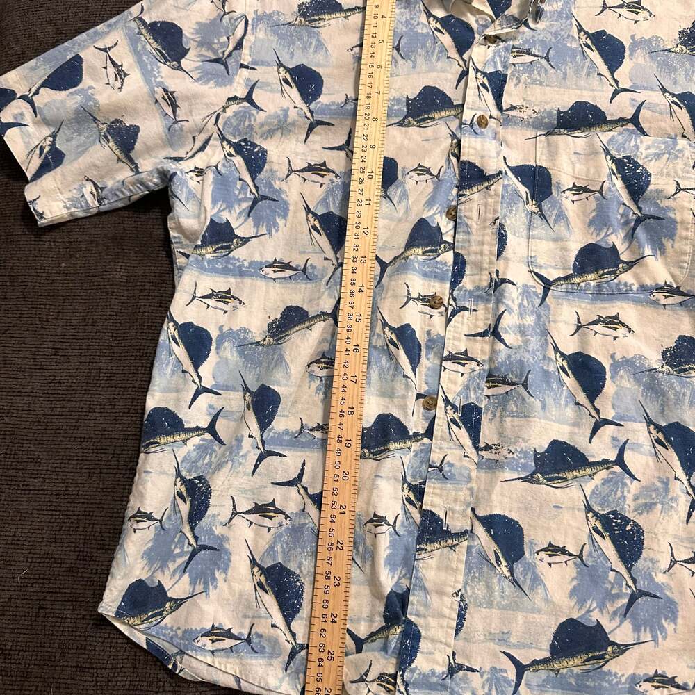 Cafe Luna Men's Tropical Fish Button Down Shirt - Picture 5 of 7